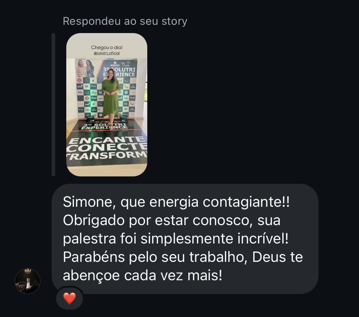Comentário sobre palestra no evento Solutri Experience