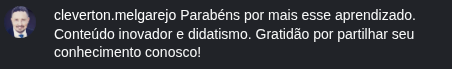 Comentário de cleverton.melgarejo